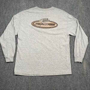 Team Realtree Mens Long Sleeve T Shirt Gray Camo Logo Size XL